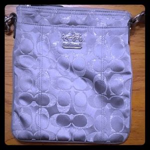 Silver Coach Crossbody Purse